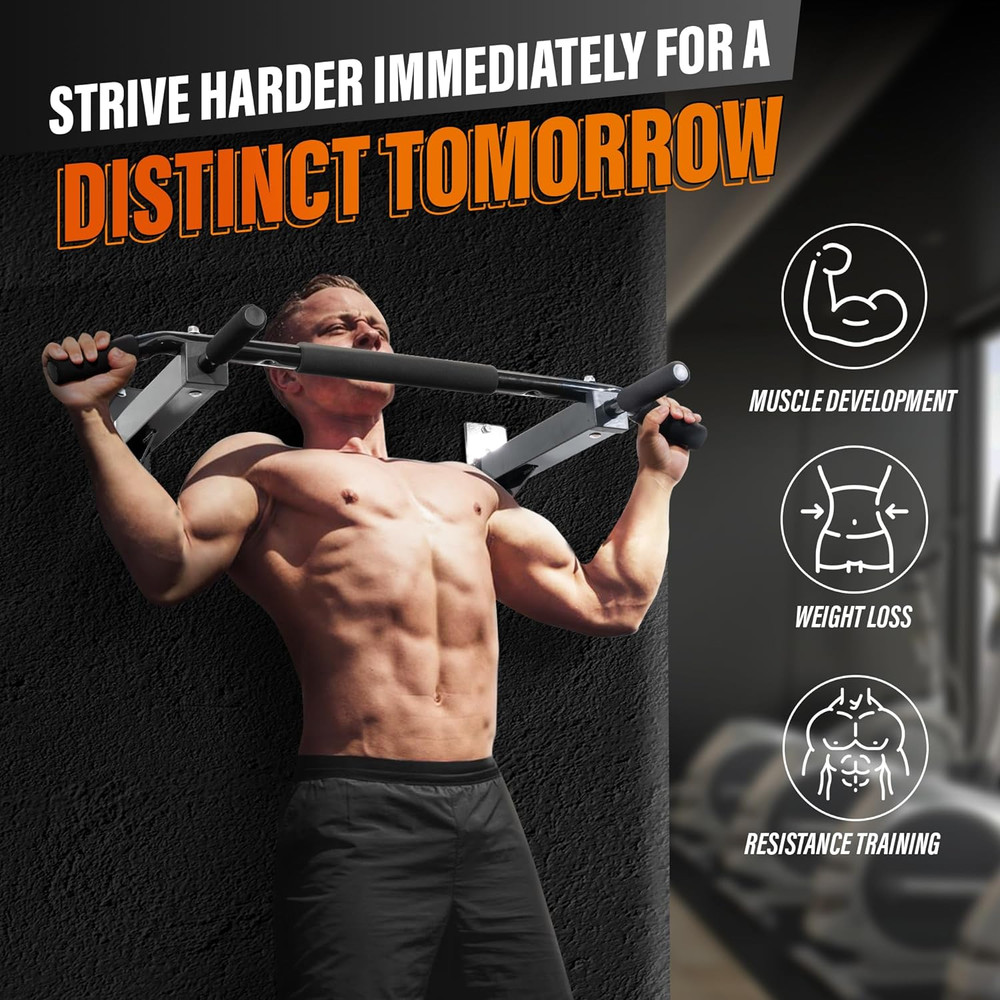 Pull up Bar Wall Mounted - Multifunctional Wall Mounted Pull up Bar for Home Gym