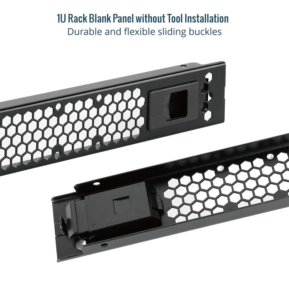 5 Pack 1U Rack Perforated Blank Panel Cold Rolled Steel For 19in Server Rack