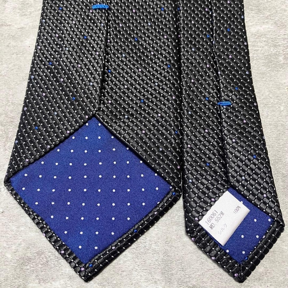 good Paul Smith tie microdot polka dot pattern black multicolor