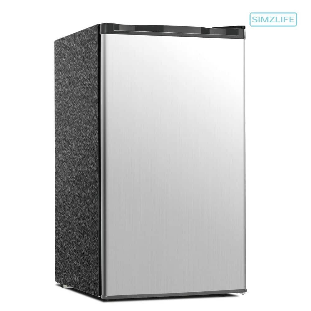 SIMZLIFE 3.2 Cu Ft Compact Mini Refrigerator with Freezer Silver