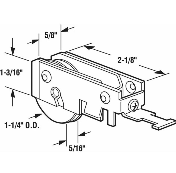 ROLLER Patio Door Assembly, 13177-S