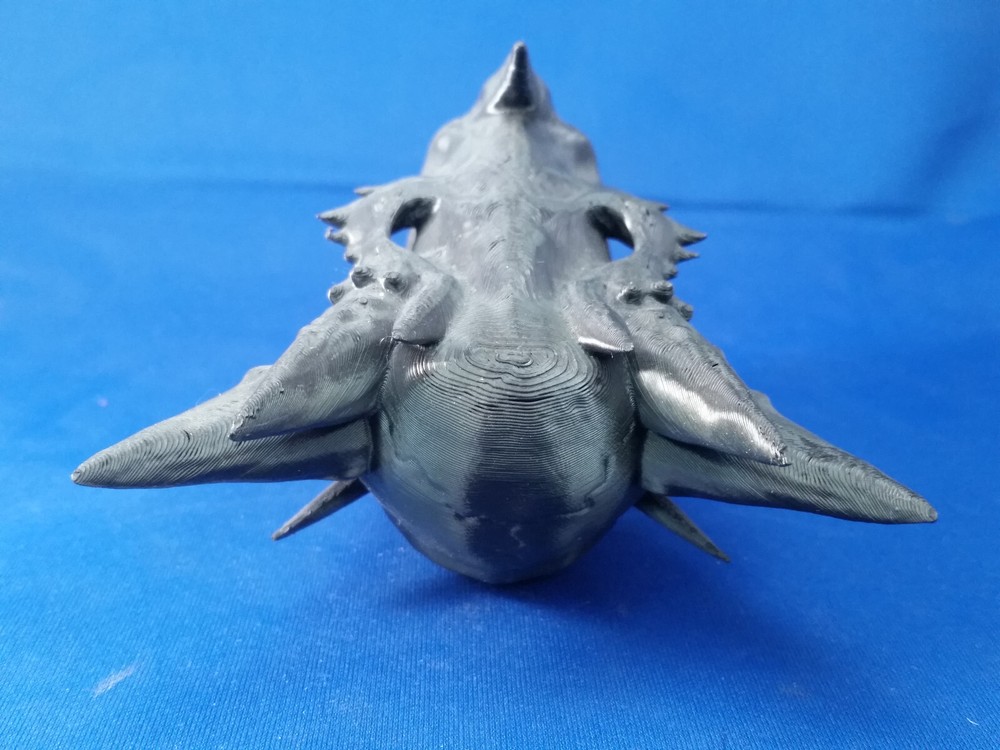 Dragon Skull Model 3D printed "Gunmetal"