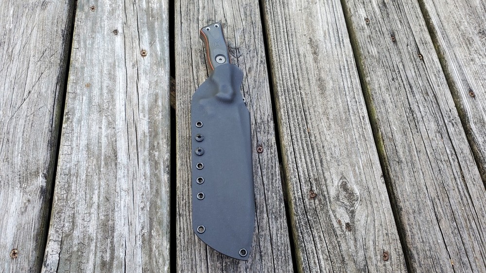 Custom Kydex sheath for the TOPS "OPERATOR 7 ", Taco style, beltloop(Bk)