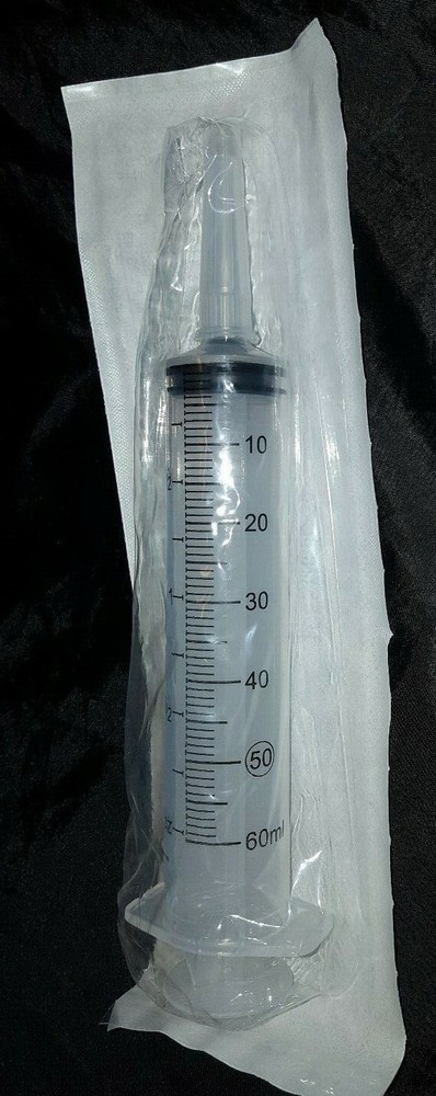 60ml/2oz Measuring Syringe Long Catheter Tip 1 ML Increments Nutrient Watering