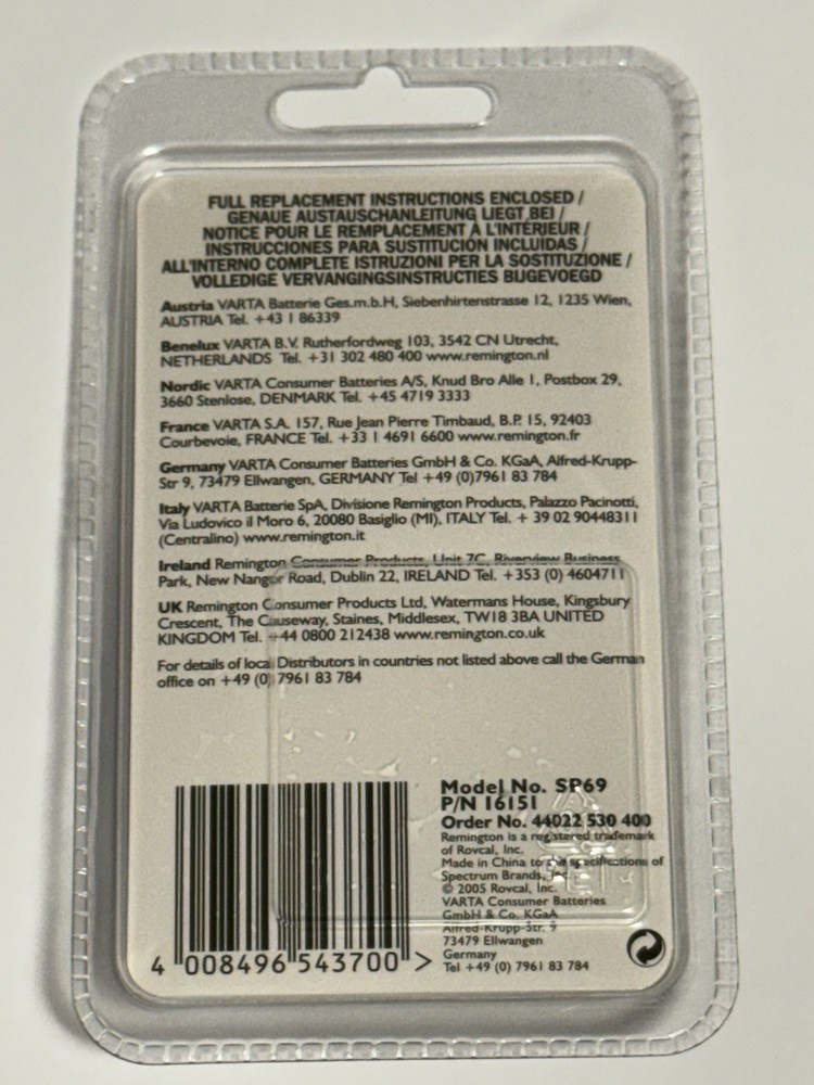 Remington Dual Foil Replacement Screen Plus Cutters SP69 For MS & RS Models