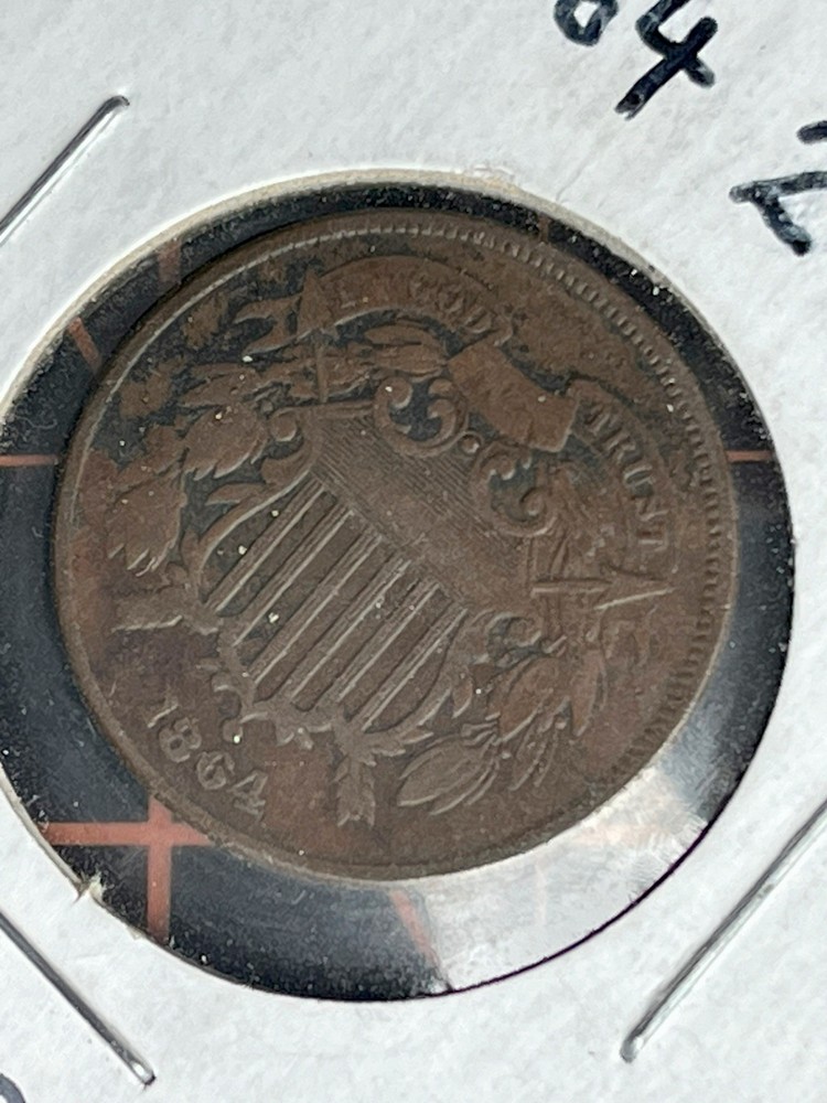 AMAZING 1864 Two Cent Piece Circulated Condition