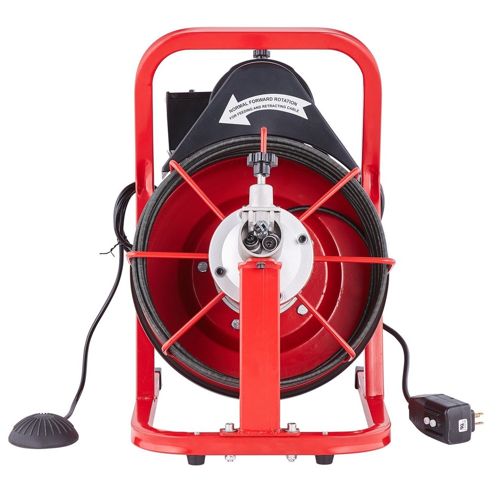 Professional Drain Cleaner Machine 50ft Auto Feed - 3/8" Electric Auger