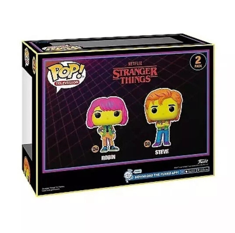 Funko Pop! Vinyl: Stranger Things - Robin & Steve 2-Pack (Black Light) - Target