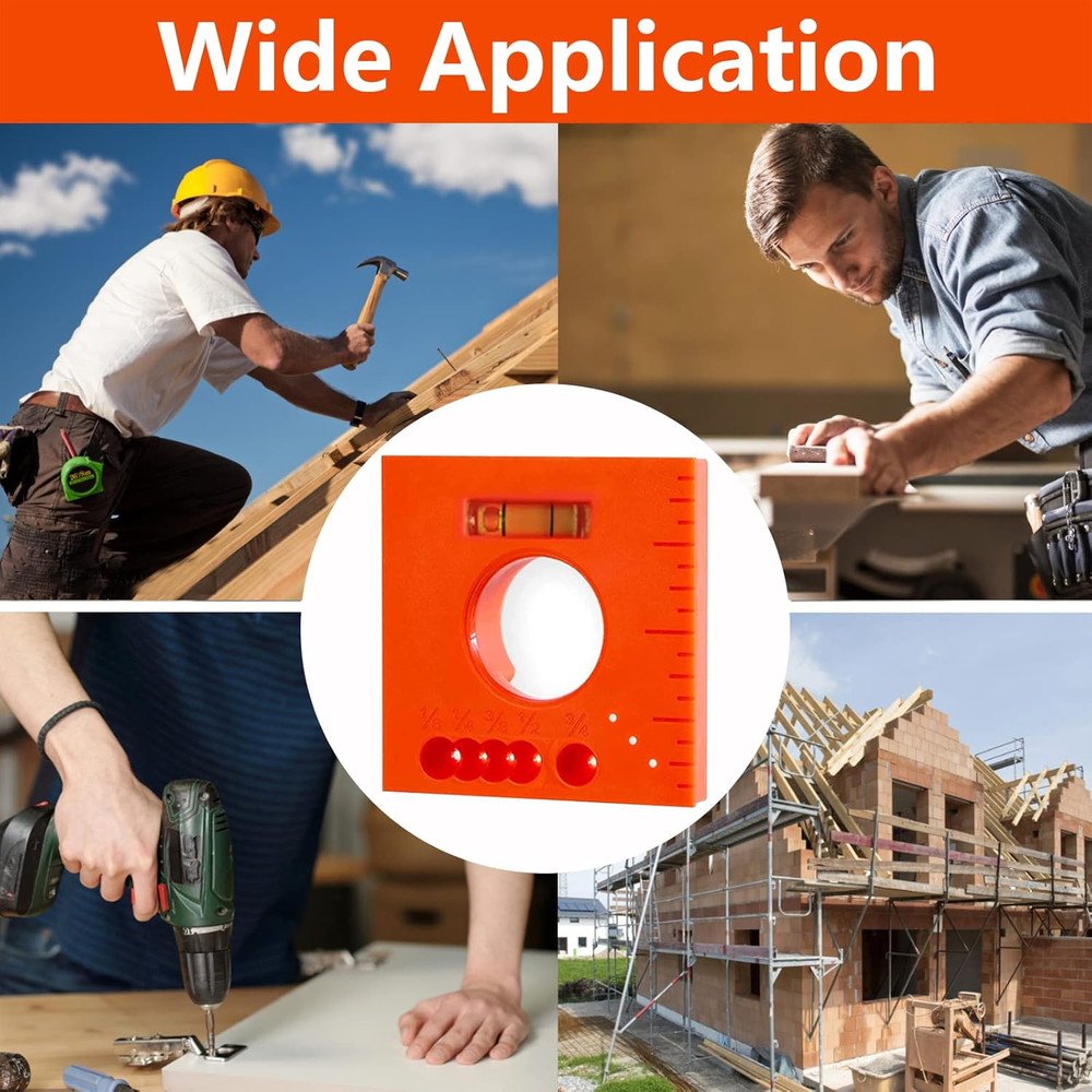 2PCS Marks Offset Ruler with Level - 5 in 1 Multifunction Ruler for Parallel Lin