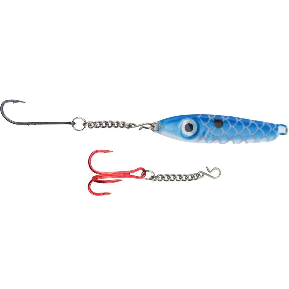 Bink's Spoon w/Chain Dropper Hook White/Pink Back 1/8