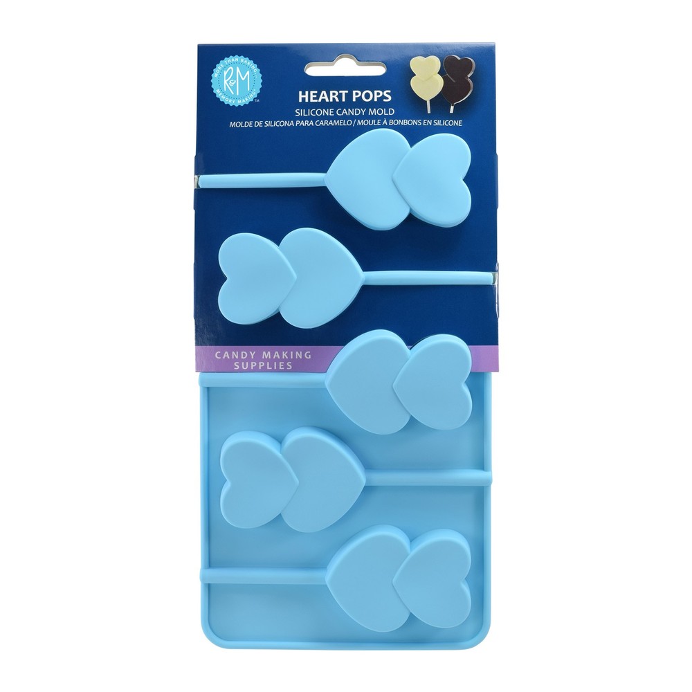 R&M International Chocolate Mold, Heart Pops