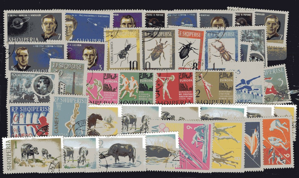 ALBANIA LOT, 40 DIFFERENT STAMPS, NICE!