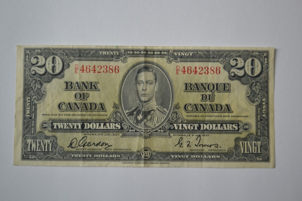 Canada 1937 $20 Bill Circulated