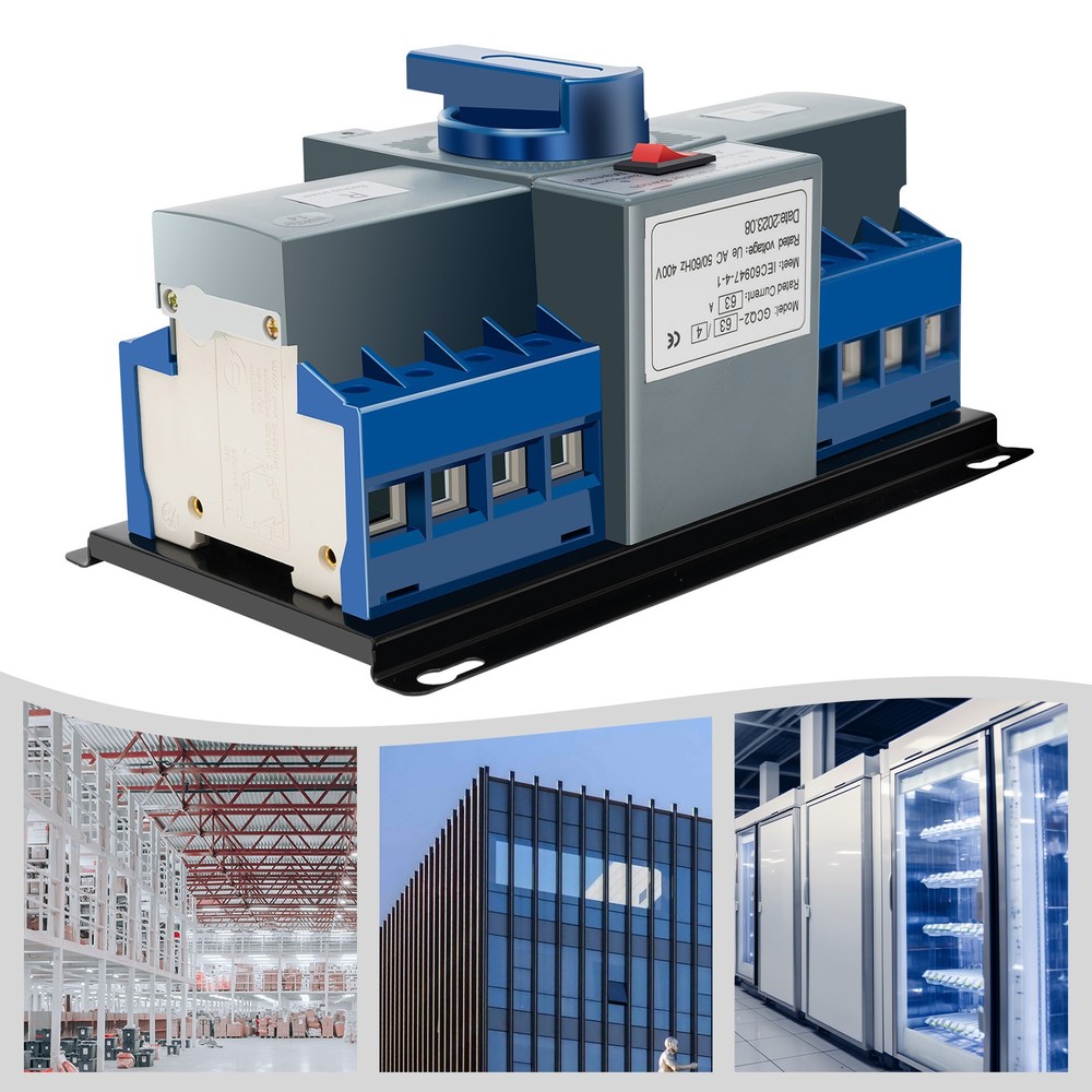 63A 4P ATS Dual Power Automatic Transfer Switch kit Generator Changeover Switch