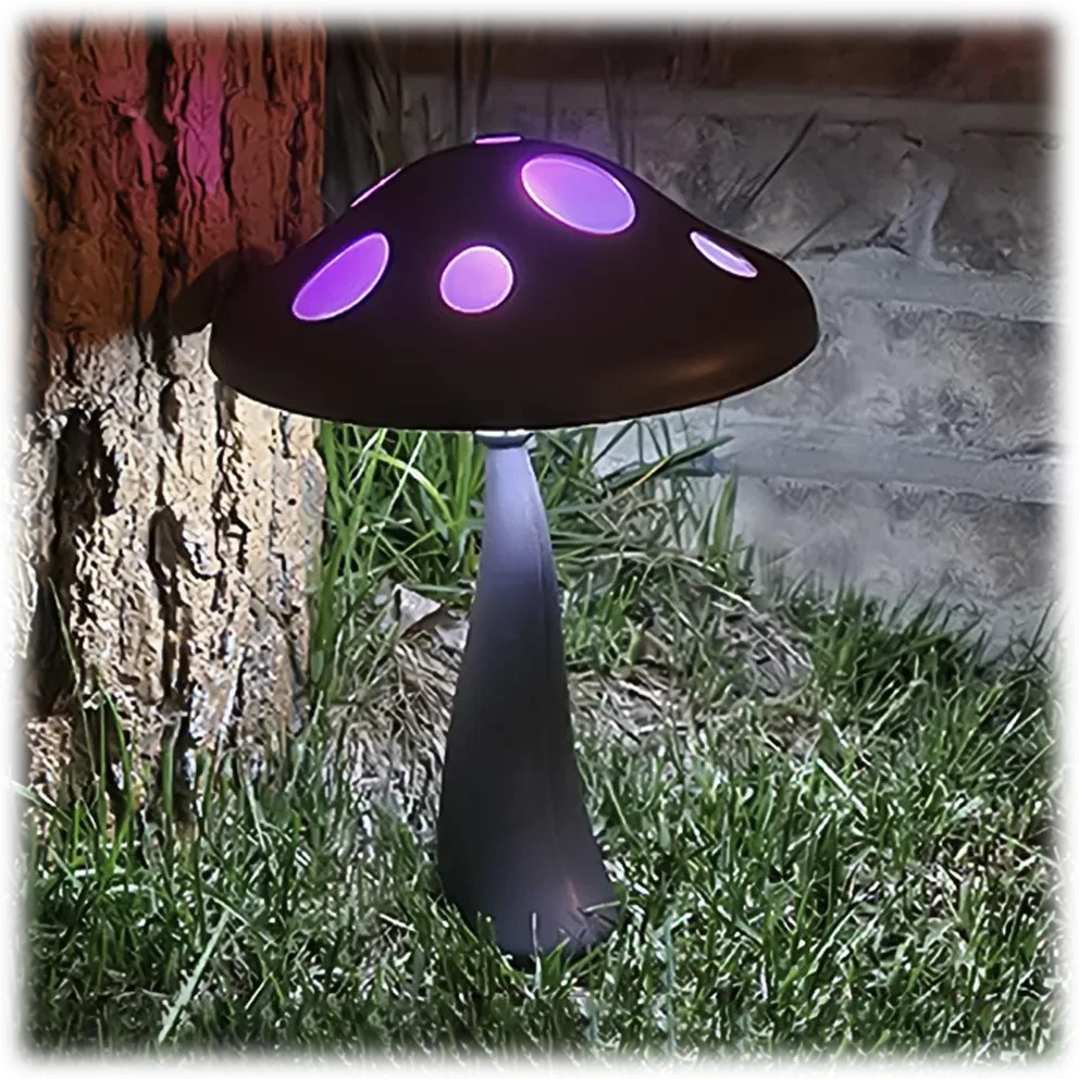 Solasa Solar LED Multicolor - Mushroom Light, 15.75" Single Pack
