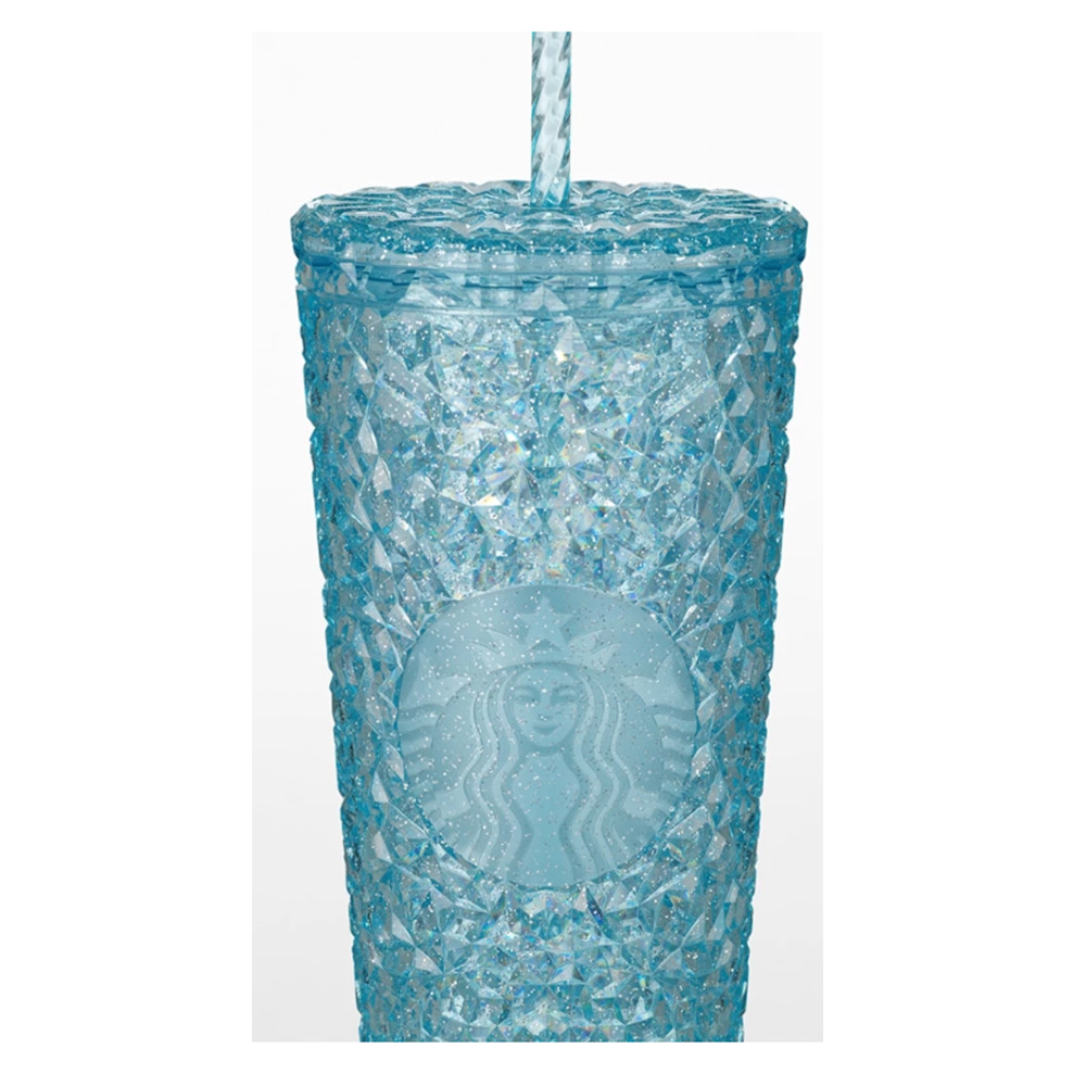 Starbucks Plastic Tumbler Blue Gem Cold Cup 24oz. Collection Gift