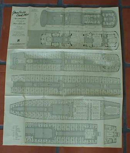 EUROPA (North German Lloyd) Tissue DECK PLAN