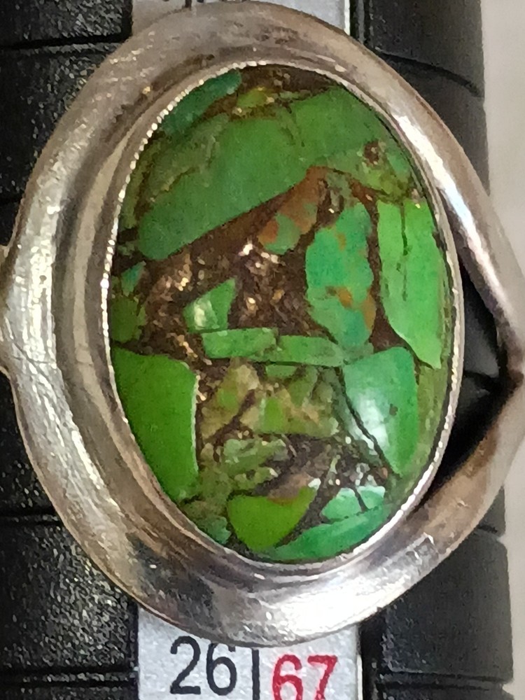 Sterling Silver And Turquoise Ring Size 11 0086 A3