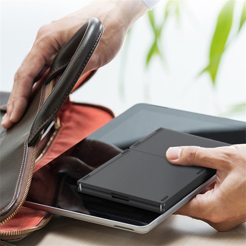 Mini Thin Fold Wireless Bluetooth Keyboard With Touchpad for iOS Android Windows