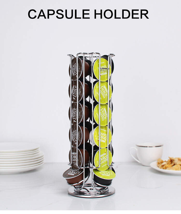 Dolce Gusto Capsule Coffee Pod Holder Tower Stand Rack Revolving