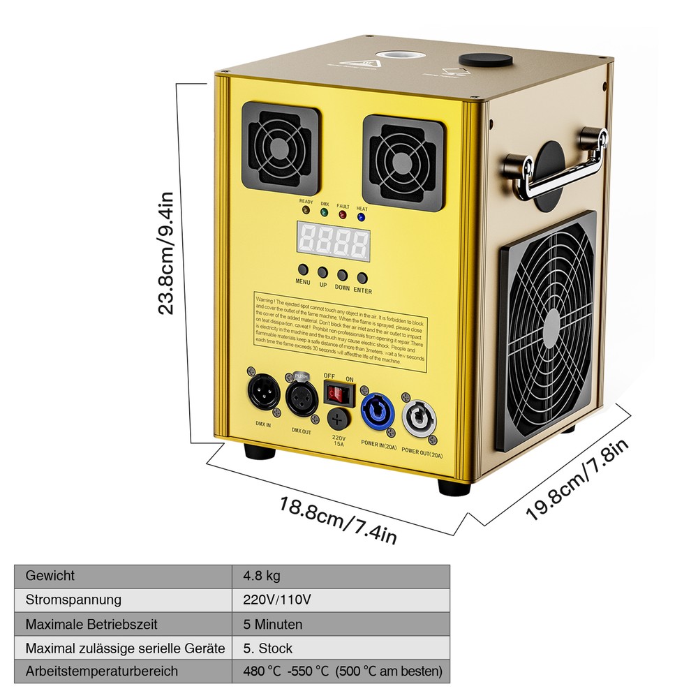 2x 700W Cold Spark Machine w/ Case DMX Wireless Remote Control Firework Machine