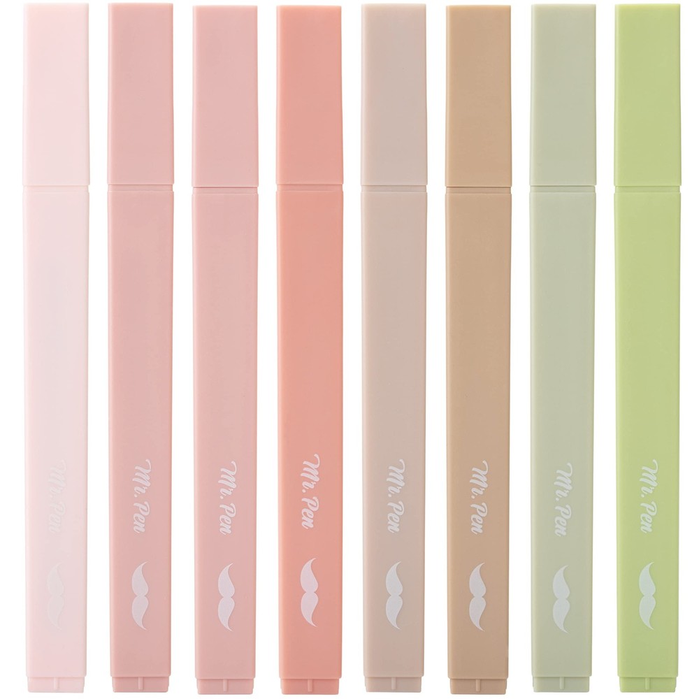 Mr. Pen- Aesthetic Highlighters, 8 pcs, Chisel Tip, Boho 8 Pack, Colors