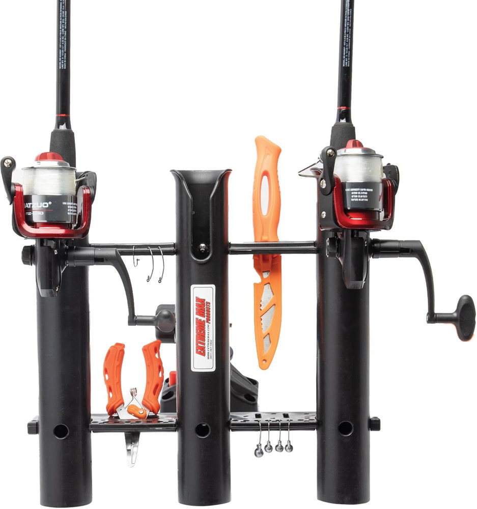 3006.8635 Adjustable Triple Rod Holder with Locking Mounting Base