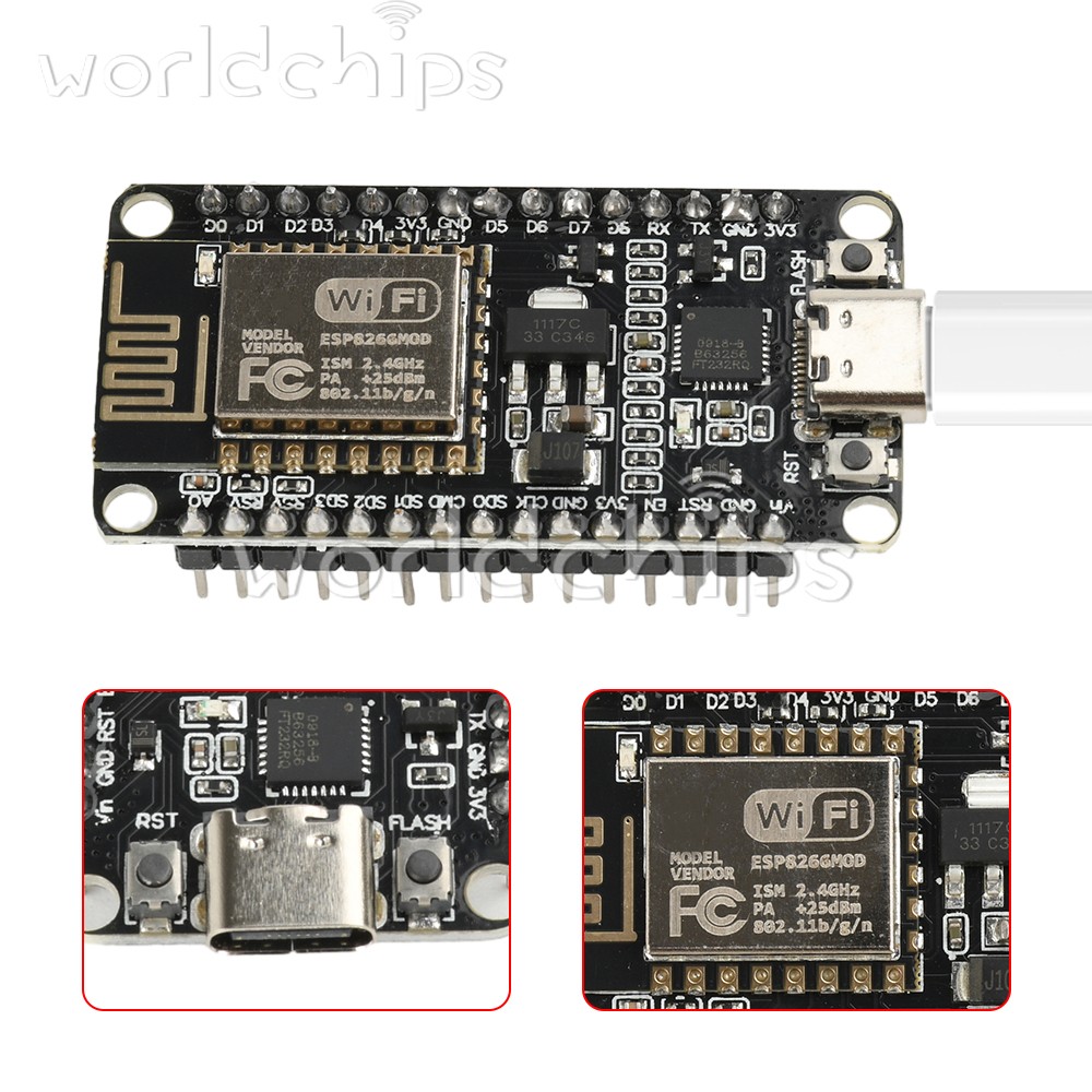 NodeMCU Lua V3 ESP8266 Serial WIFI Module FT232 Development Board TYPE-C