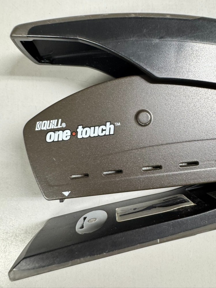 STAPLES Quill One Touch Stapler - Black - Desktop Office Supply