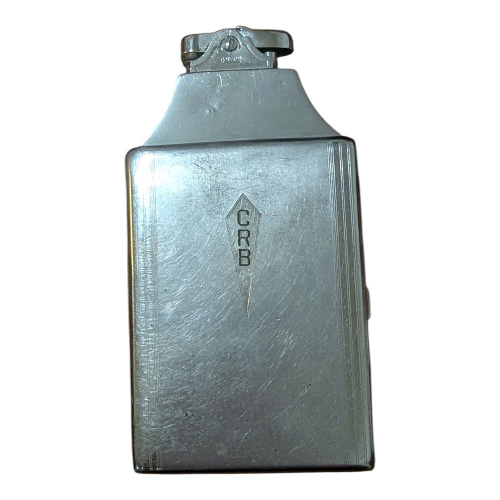 Lighter Cigarette Case Combo Vintage Art Deco Ronson Mastercase Monogram X