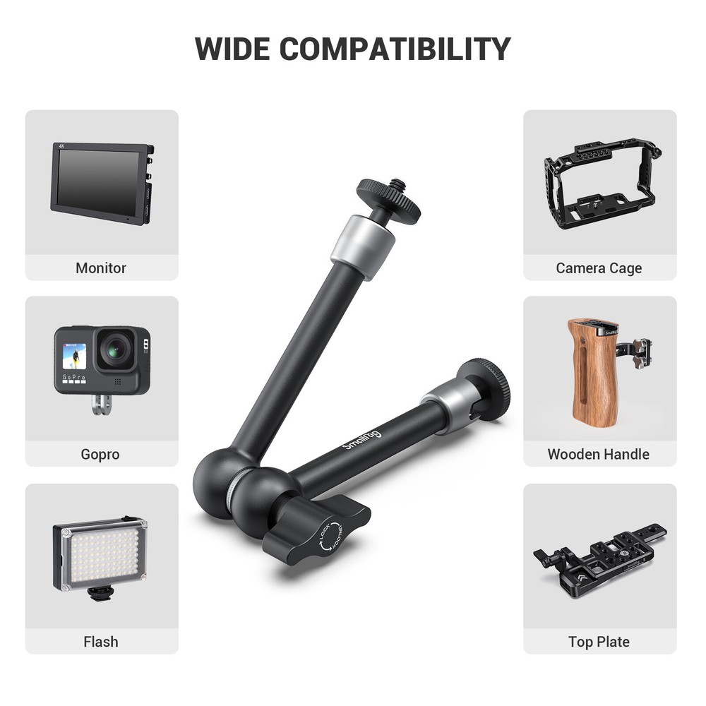 SmallRig Adjustable Articulating Magic Arm Ball Head Camera Mount for LCD Lights