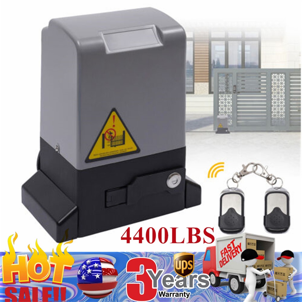 750W Automatic Sliding Gate Opener with Remote Control, 2000kg Capacity