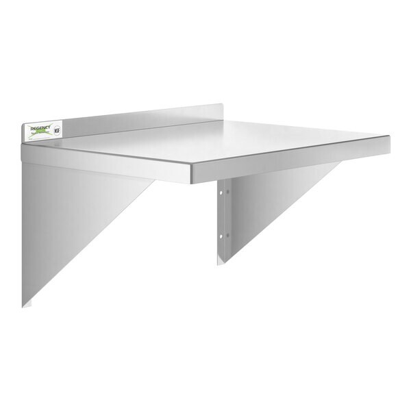 18"W x 24"L Stainless Steel Commercial Kitchen Overshelf Solid Wall Mount Shelf