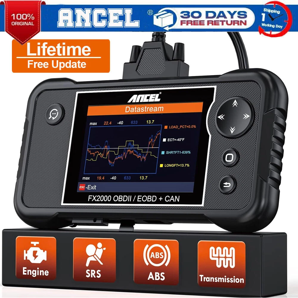 Ancel FX2000 OBD2 Scanner ABS SRS Code Reader Check Engine Car Diagnostic Tool