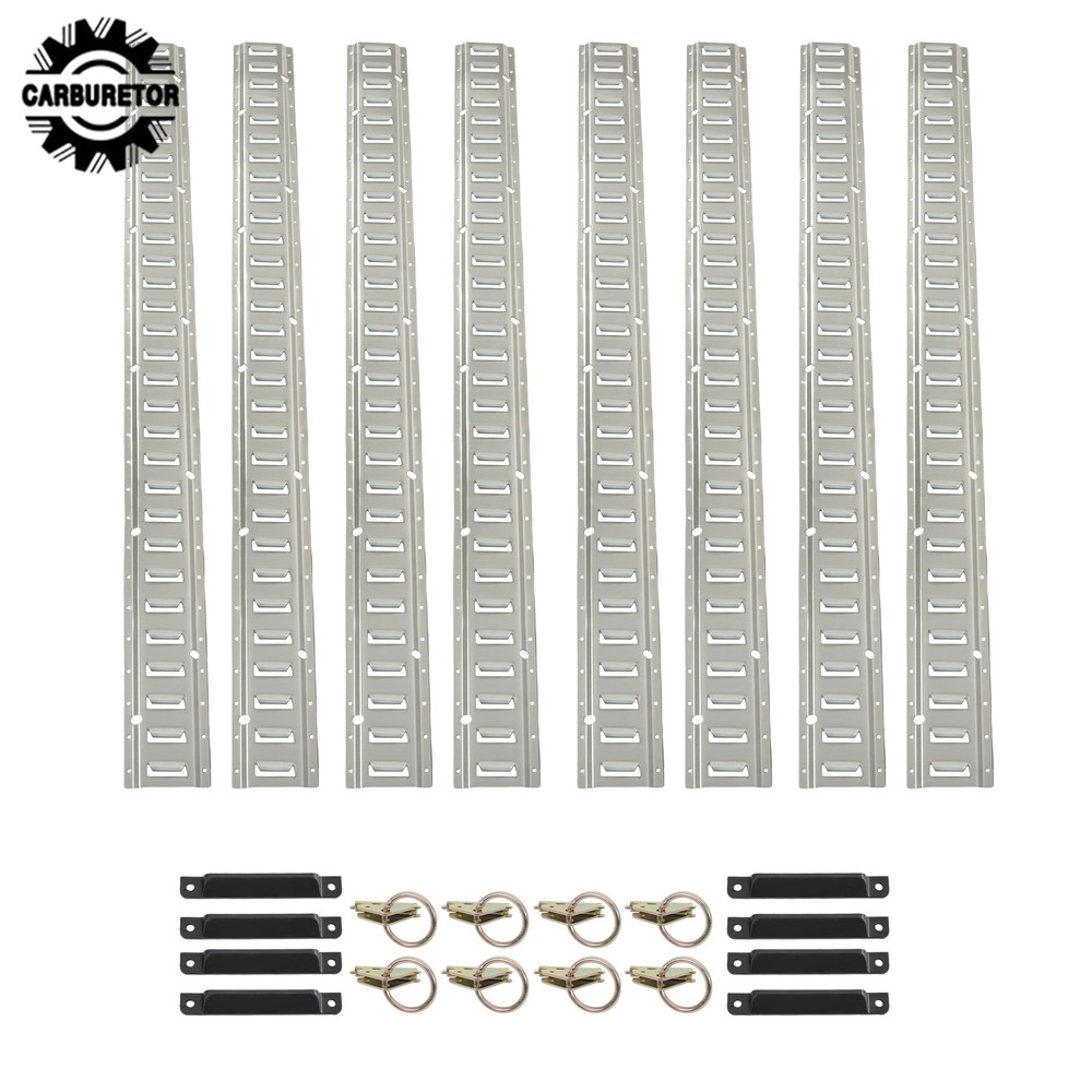 Silver 24 Pack 60" E Track Rail Sections With Mounting Hardware Fit For Trucks