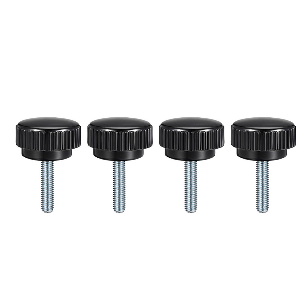 M8 x 25mm male thread knurled locking knobs 4 pcs