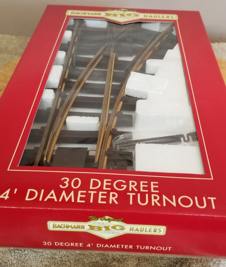 Bachmann switches g scale, right and left.