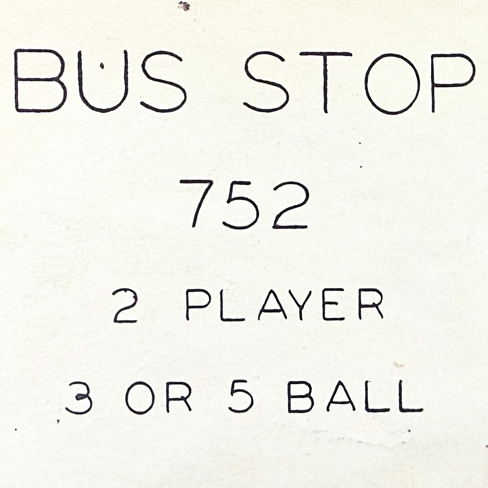 Bally Bus Stop Pinball Machine Game Manual Schematics ORIGINAL