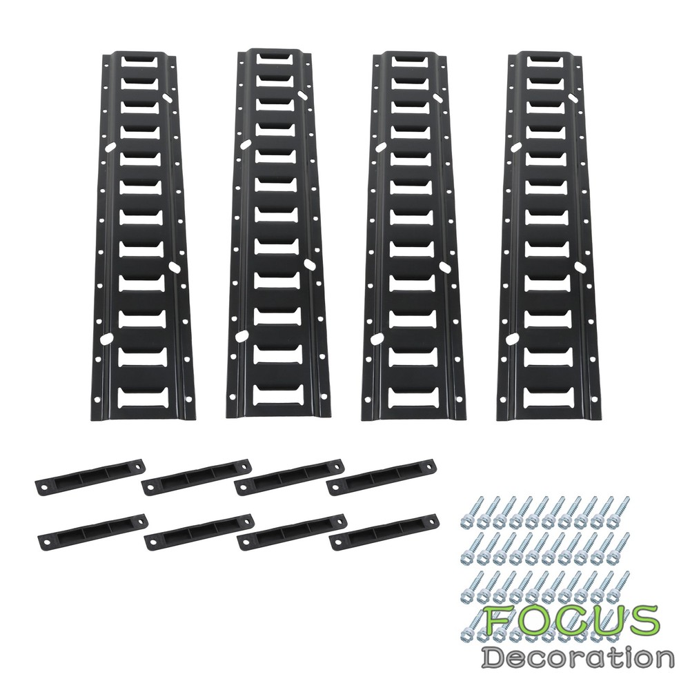 For Trailers 12 Pack 2' E Track Tie Down Rail Kit Rails Power Coated