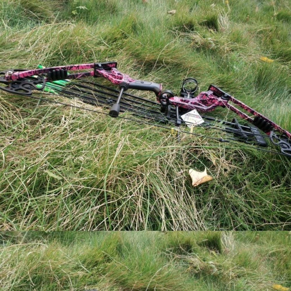 Compound Bow Carbon Arrow 30-70lbs Adjustable RH Archery Hunting Shooting Bow