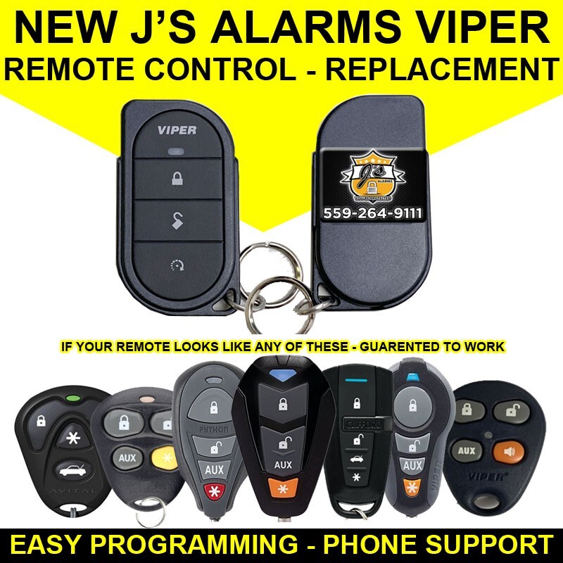 Js Alarms Replacement Remote Control For Viper, Python, Avital, Clifford NEW