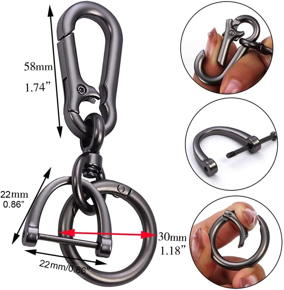 2 Sets Quick Release Car Keychain Clip