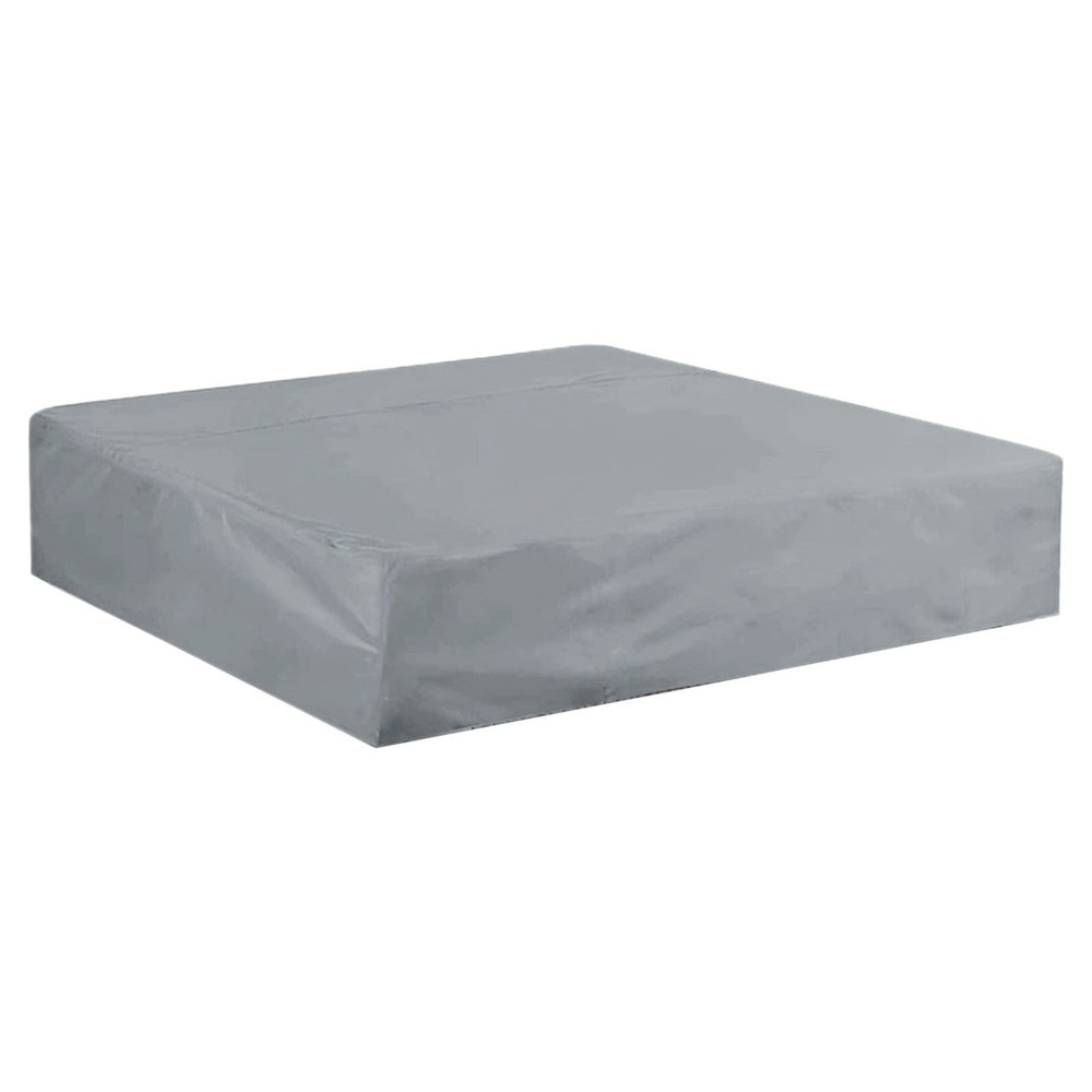 Gray Waterproof Spa Cover Cap for Square Spas Easy Maintenance Solution