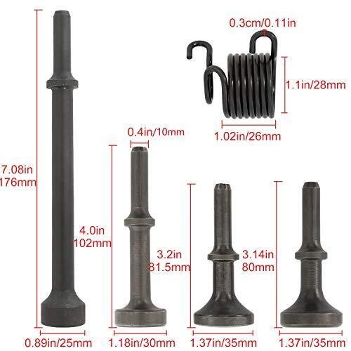 6pcs Smoothing Air Hammer Tool Pneumatic Chisel Bits Air Hammer Spring