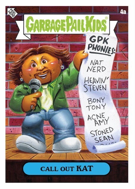 2024 GARBAGE PAIL KIDS MEDIA MENACE CALL OUT KAT #4a