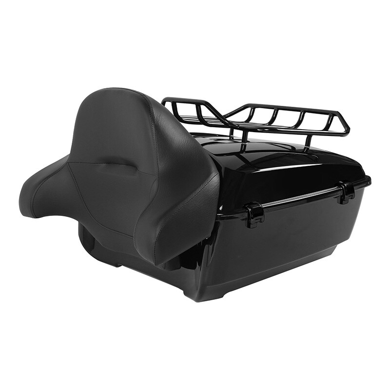 Black King Trunk Backrest Mounting Rack Fit For Harley Electra Glide 2014-2026