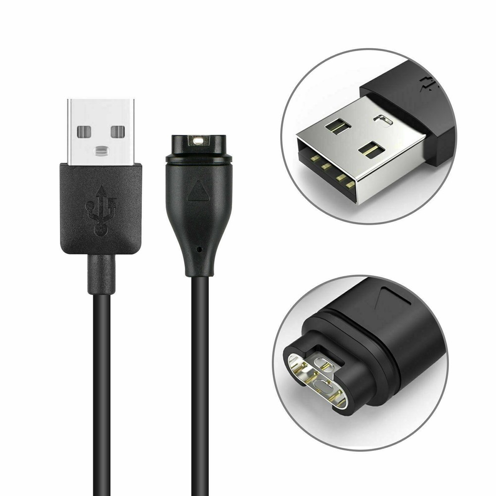 Garmin Forerunner 245 Charger Replacement Charging Charge Cable Cord USB (Black)