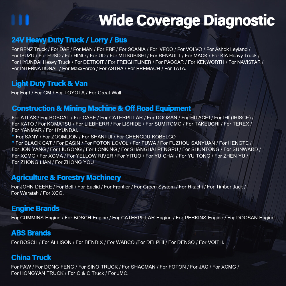 Diesel Scanner Full System OBD2 Diagnostic Tool DPF Regen ECU Coding Programming