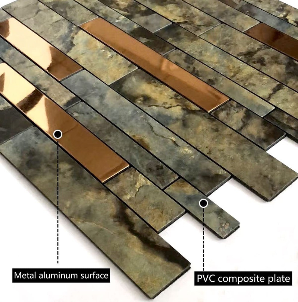 10 Sheets Peel and Stick Backsplash Tile for Kitchen, Self-Adhesive Mosaic Ti...