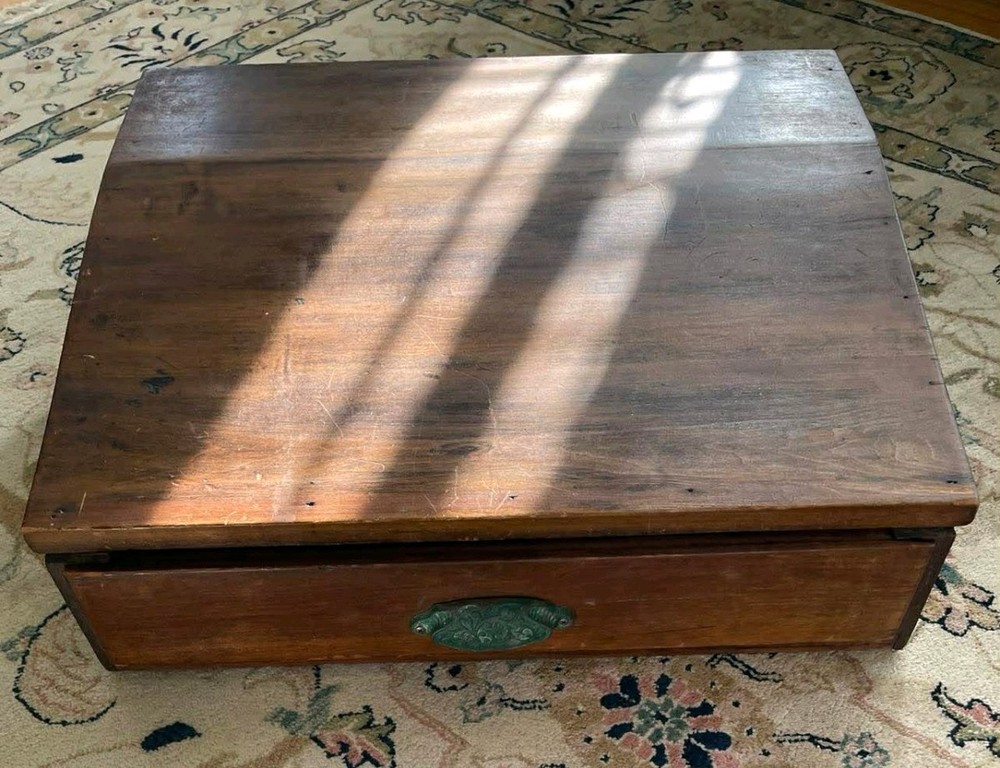 Antique Wooden Table Top Writing Desk